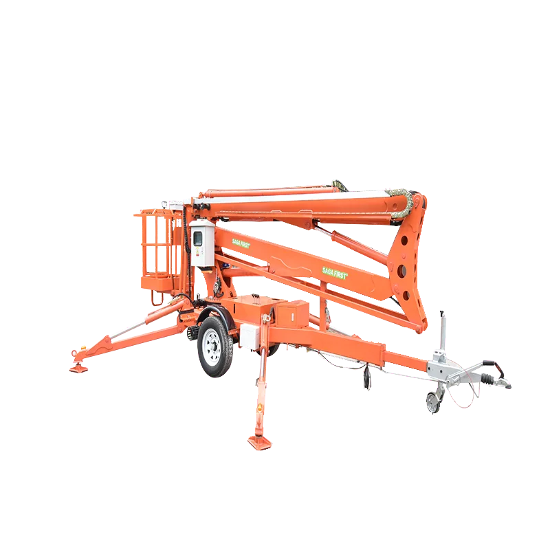 Diesel and DC power Hydraulic Towable Boom Lifter Machine