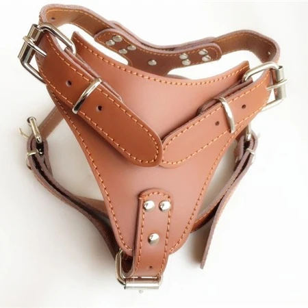 
big leather pet harness 