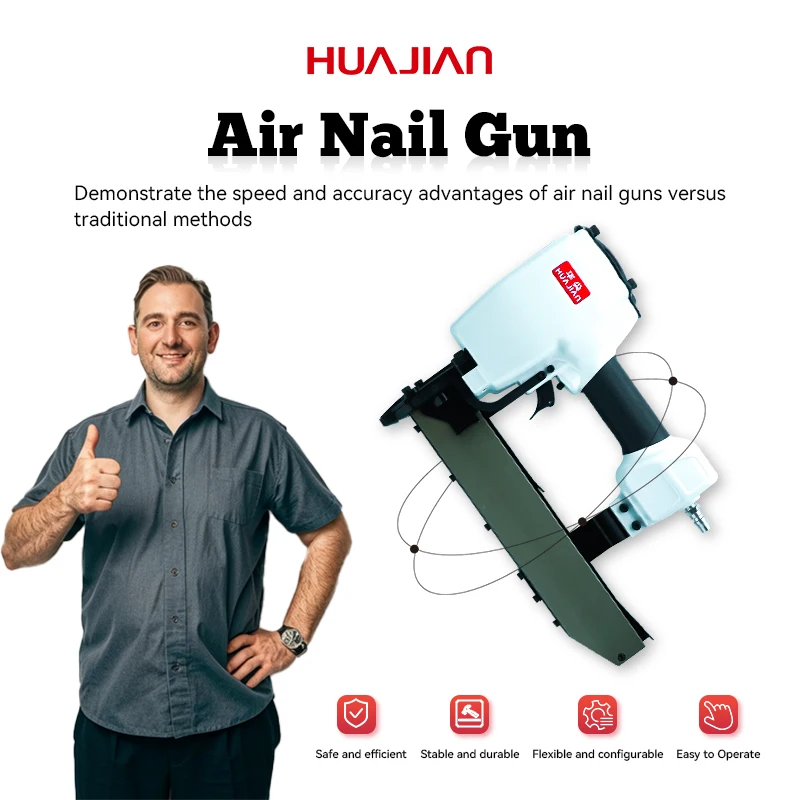 Wholesale 16 Gauge Air Stapler Gun Air Nailers and Pneumatic Stapler DIY Framing Finish Air Compressor Cement Nail Gun