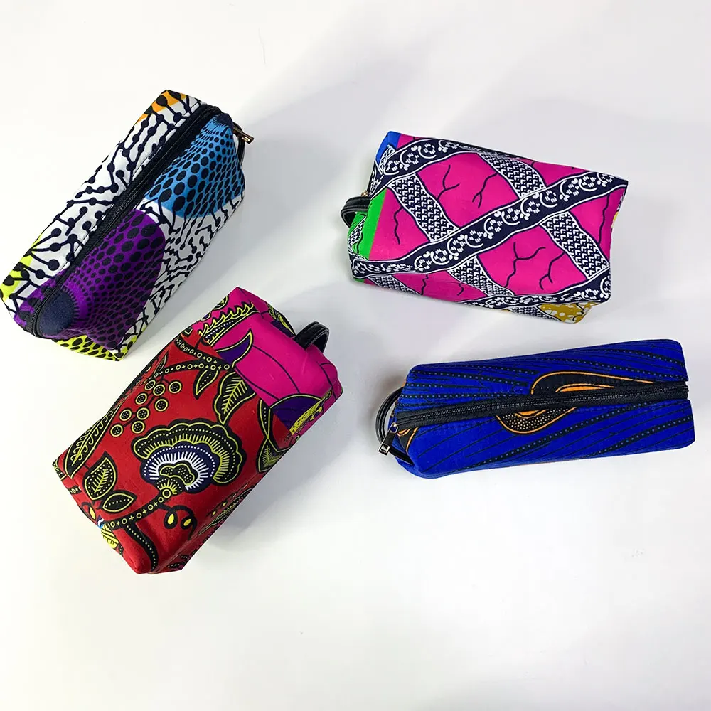 2021 Good Quality Wax Fabric African Print Women Handbag Money Clip Ladies Long Wallet For Evening Party