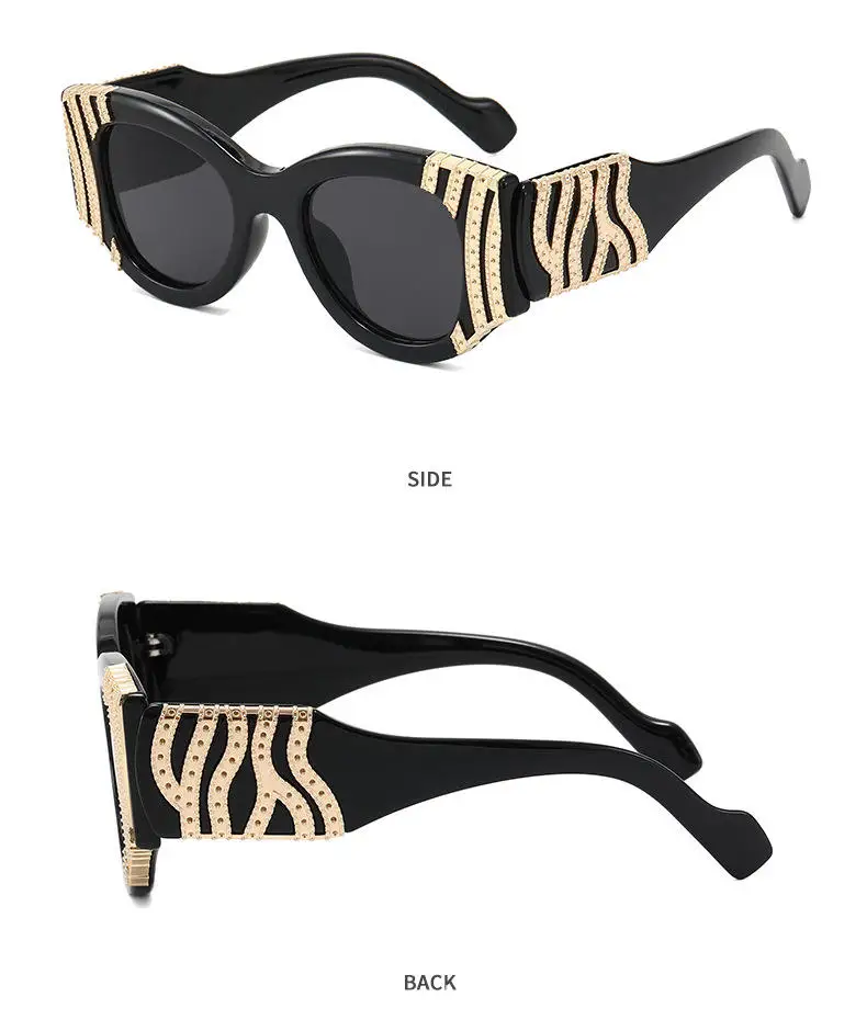 Fashion Personality Women Oversized Sunglasses Luxury Brand Designer Big Frame Sun Glasses Retro Female Cat Eye Sunglasses Uv400