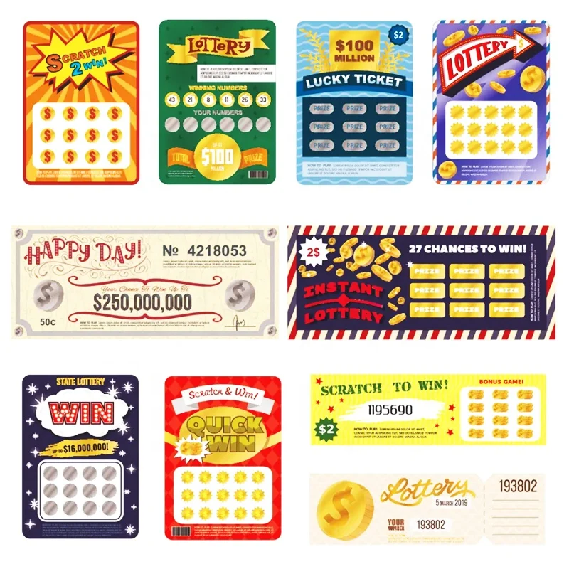 Hot selling Lottery Ticket Scratch Off Tickets Printing Lottery Scratch Cards Lottery Games Tickets