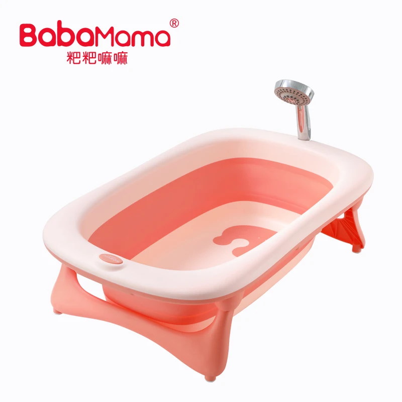 Новая стильная складная портативная складная детская ванна, новые товары для новорожденных детская пластиковая дешевая складная детская ванна/