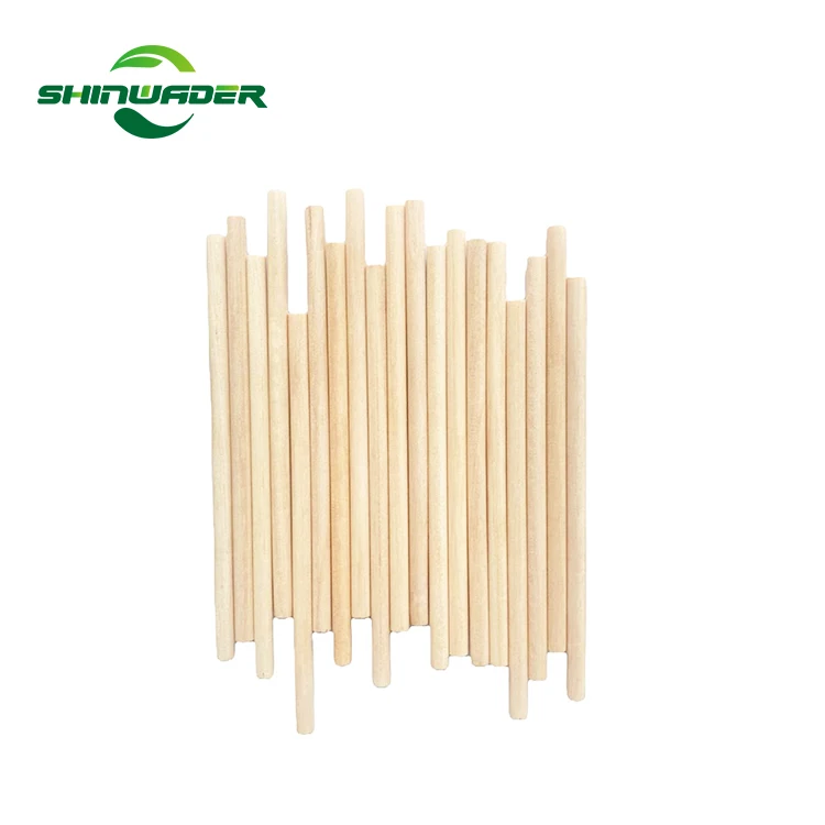 Eco-friendly disposable Unfinished round birch wood stick hard wood Arts craft sticks and DIY