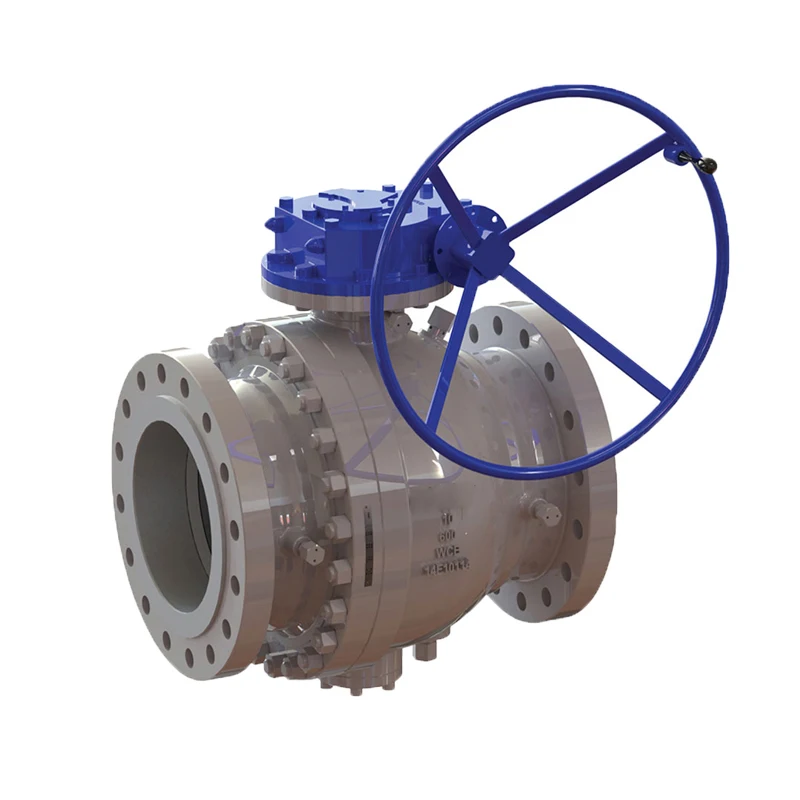 API 6D 600 High Pressure Flow Master Trunnion Mounted Type Cast Steel Flange RF 12 Inch Ball Valve