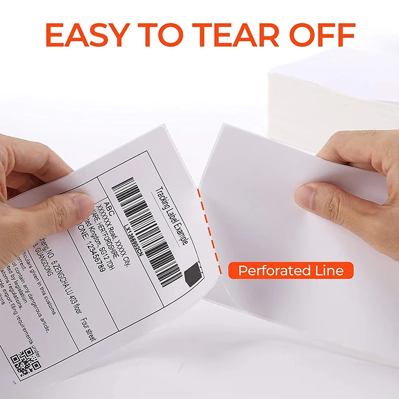 Shipping Labels 4' X 6'Mailing Address Label Printing Thermal Waybill Waterproof with China Manufacturing Factory