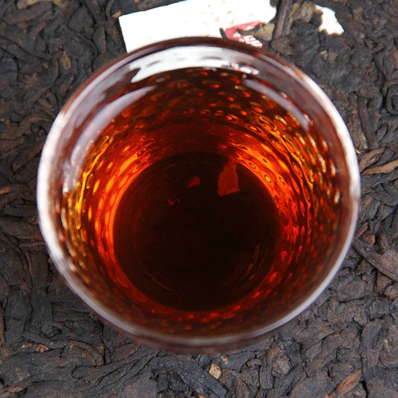 Chinese Famous Yunnan Fermented Puerh Tea Cake Deep Mountain Old Tree Shu qi Zi Bing 357 Gram