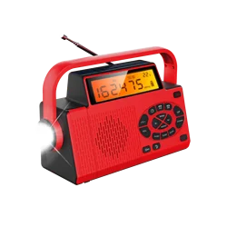 XSY-310 Hot Portable 5000mAh Battery Power Bank flashlight Solar Digital Radio Speaker NOAA weather signal SCAN and ALERT