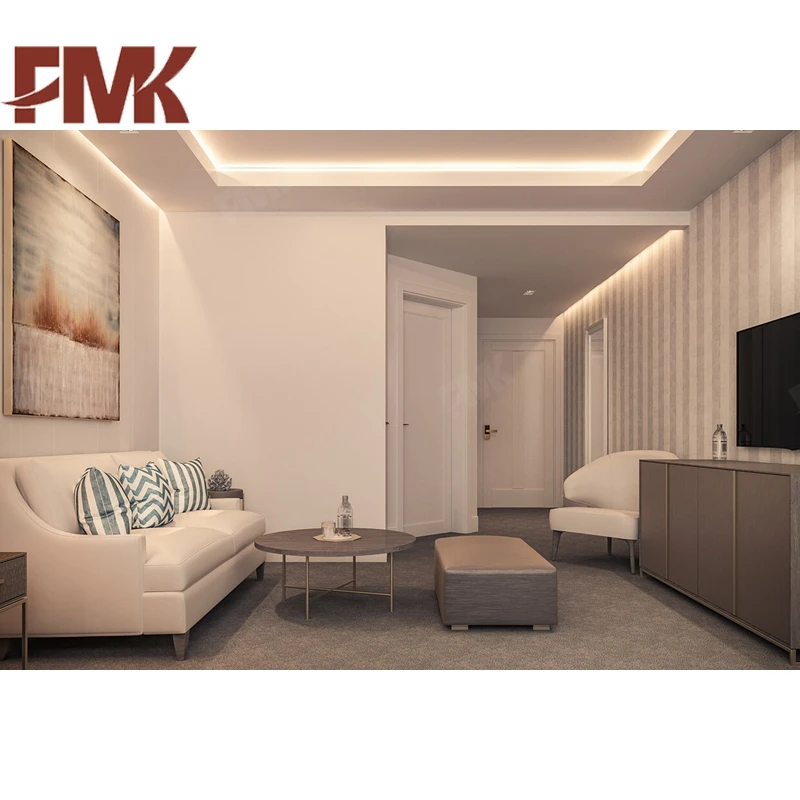 
Commercial Luxury Vietnam Hotel Bedroom Furniture Project High Glossy Wooden Hotel Furniture 