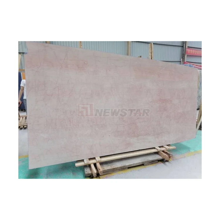 NEWSTAR Polished Pink Marble with Cream Rose Texture for Sophisticated Interior Floors and Bathroom