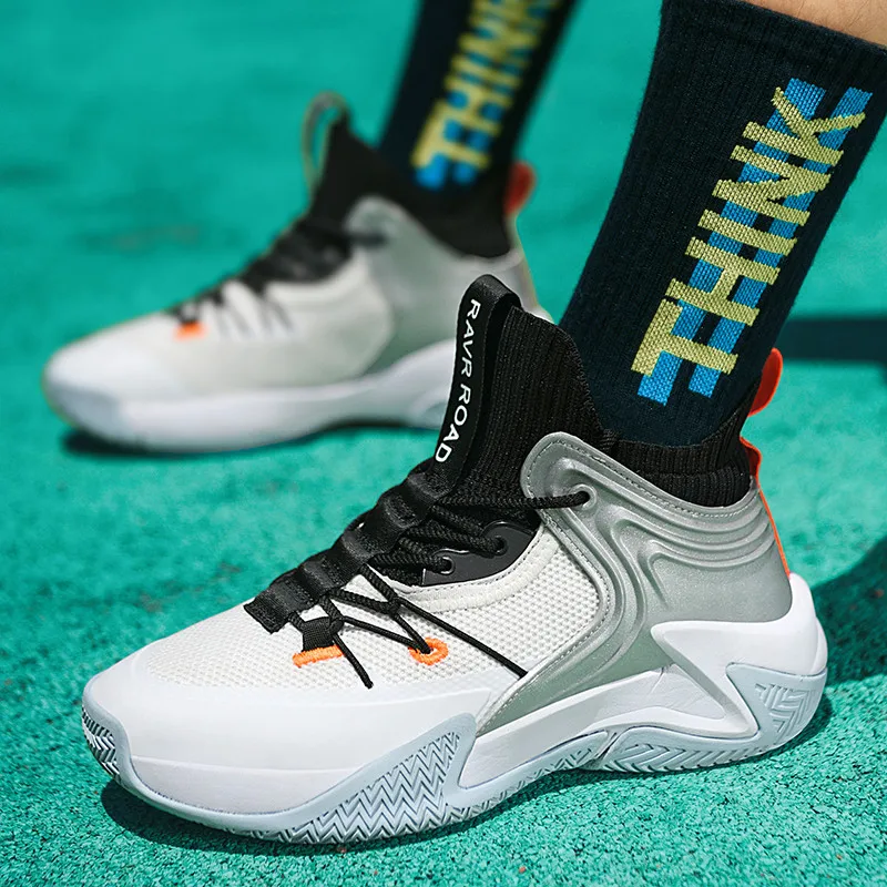 Cheap High Quality Outdoor Sport Comfortable Anti Slip Basketball Shoes For Men