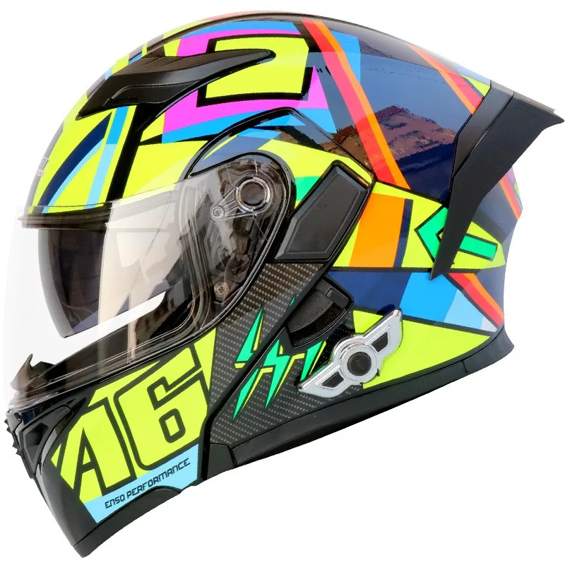 SUBO motorcycle full face double lens safety helmet jiekai