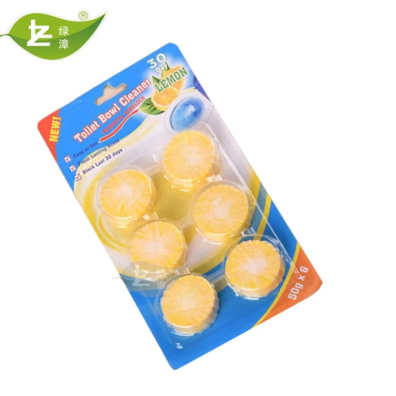 Hot selling latest popular pack design  6Pcs colored toilet bowl cleaner