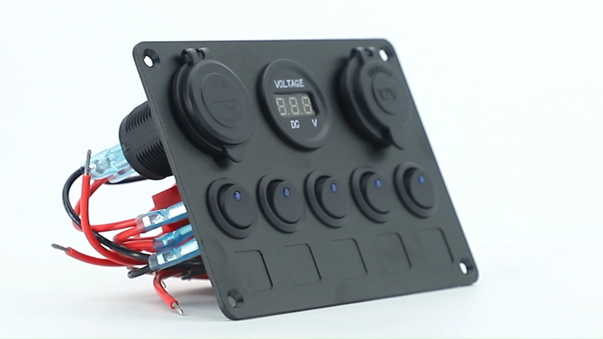 Genuine Vehicle boat marine rocker multifunctional switch panel with USB Socket for rv caravan