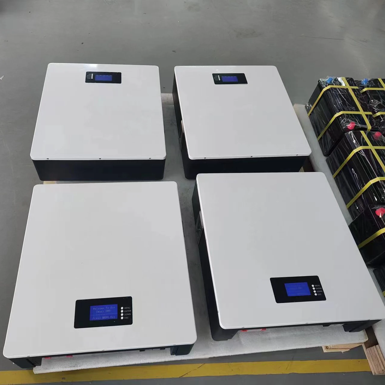 HS 51.2V wall mounted 5kwh 10kwh 48V lifepo4 100Ah 200Ah lithium ion battery for solar system energy storage