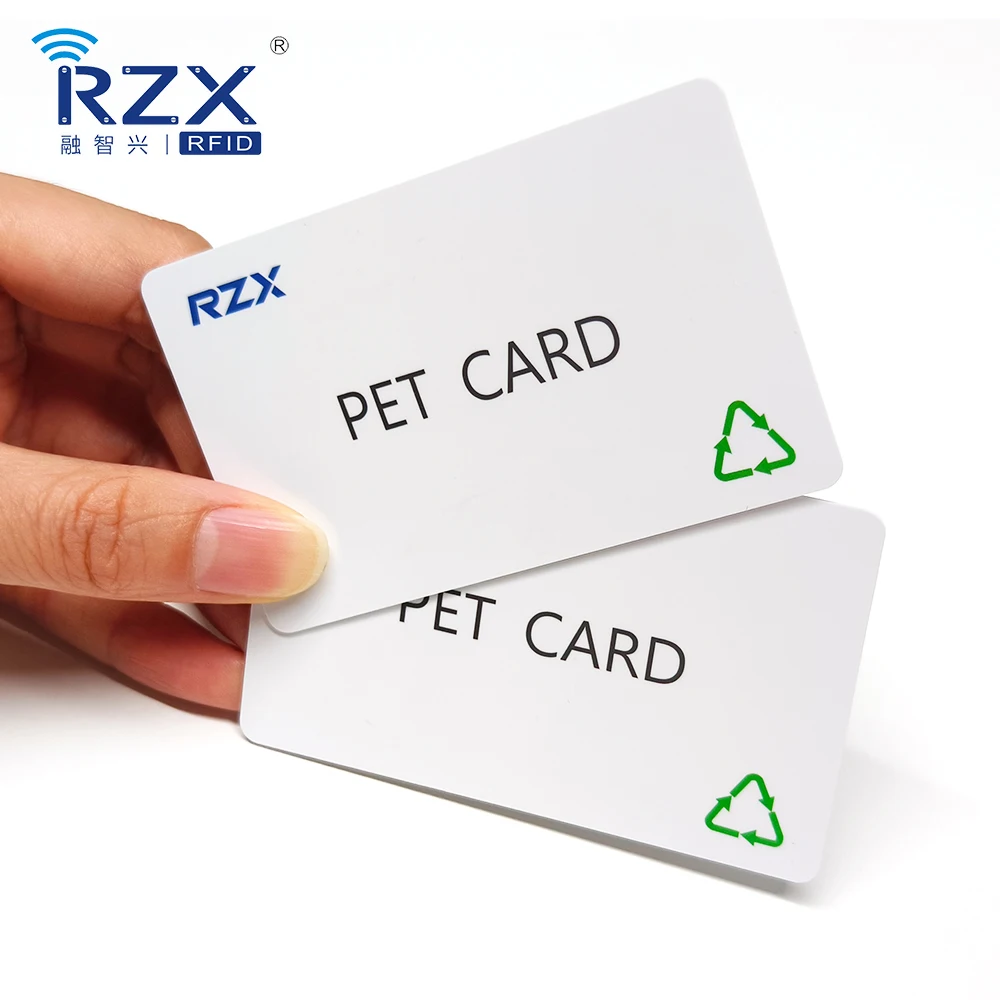 RZX Card Manufacturer CR80 85.5*54mm Customized Printing Eco-friendly RFID Smart Gift Business Access Control Cards