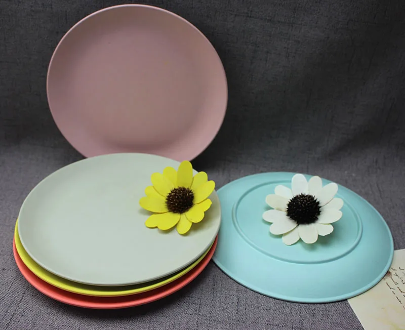 Eco Friendly Kitchenware Bamboo Fiber Dishes tableware plates