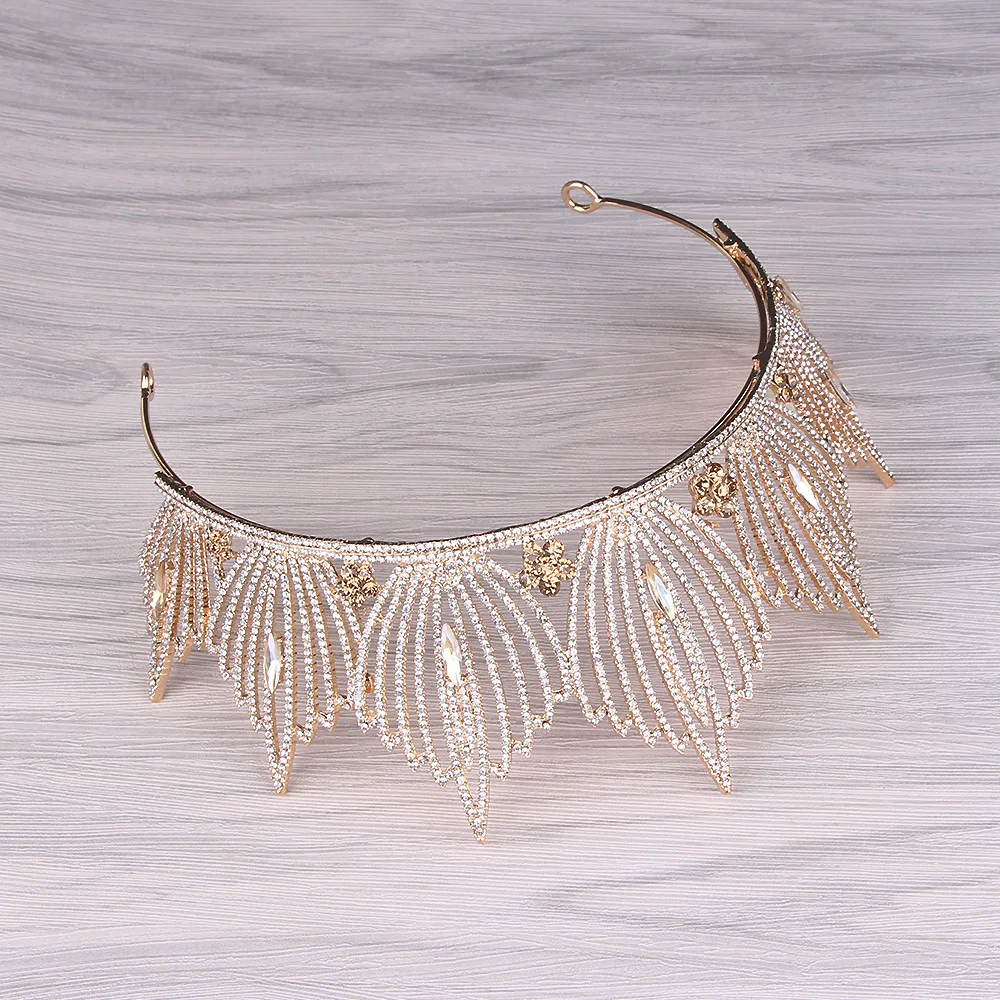 Manufacturers wholesale Hair accessories accessory jewelry glitter wedding bridal headpiece real diamond crowns and tiaras