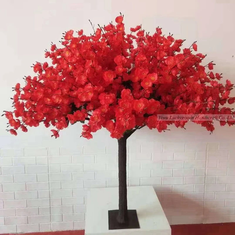 FZS210809-21 3m large red silk cherry blossom artificial wedding tree for outdoor indoor decoration