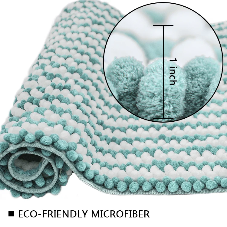 
Soft Water Absorbent Microfiber Shaggy Bathroom Carpet Chenille Bath Mat 