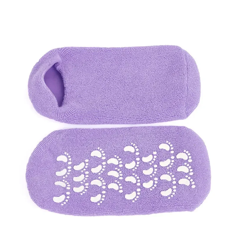 Low Price Moisture SPA Gel Socks Anti-slip for dry feet callus remover silicone spa gel socks
