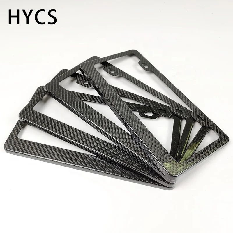 America car real carbon fiber license plate frame
