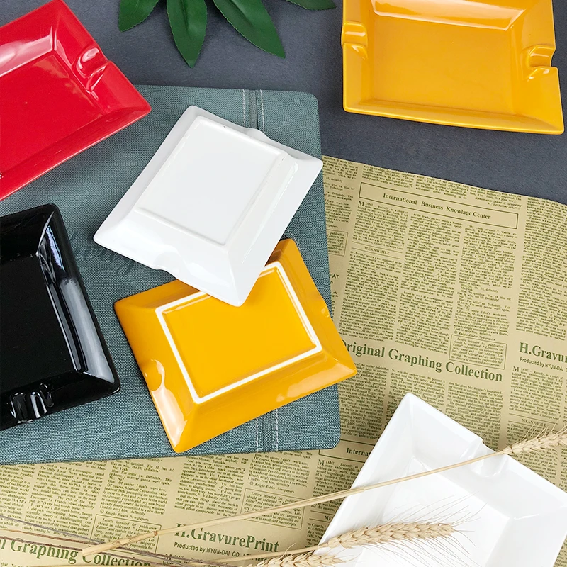 Wholesale Creative Designs Porcelain Shape Custom Cigarett Ashtray in stock ready packing for amazon seller