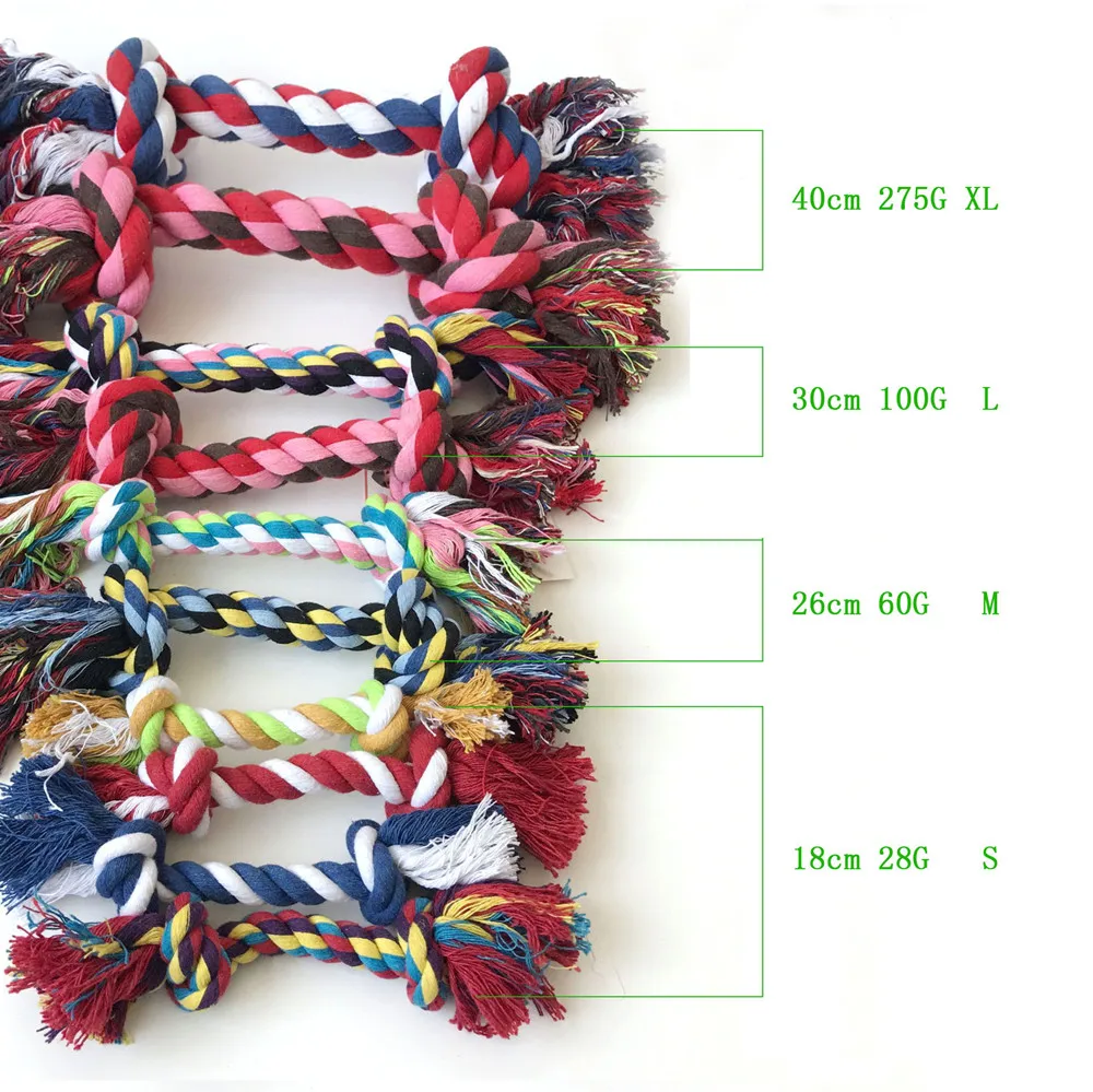 10 pack durable cotton puppy teeth dog chew toy set rope pet toys