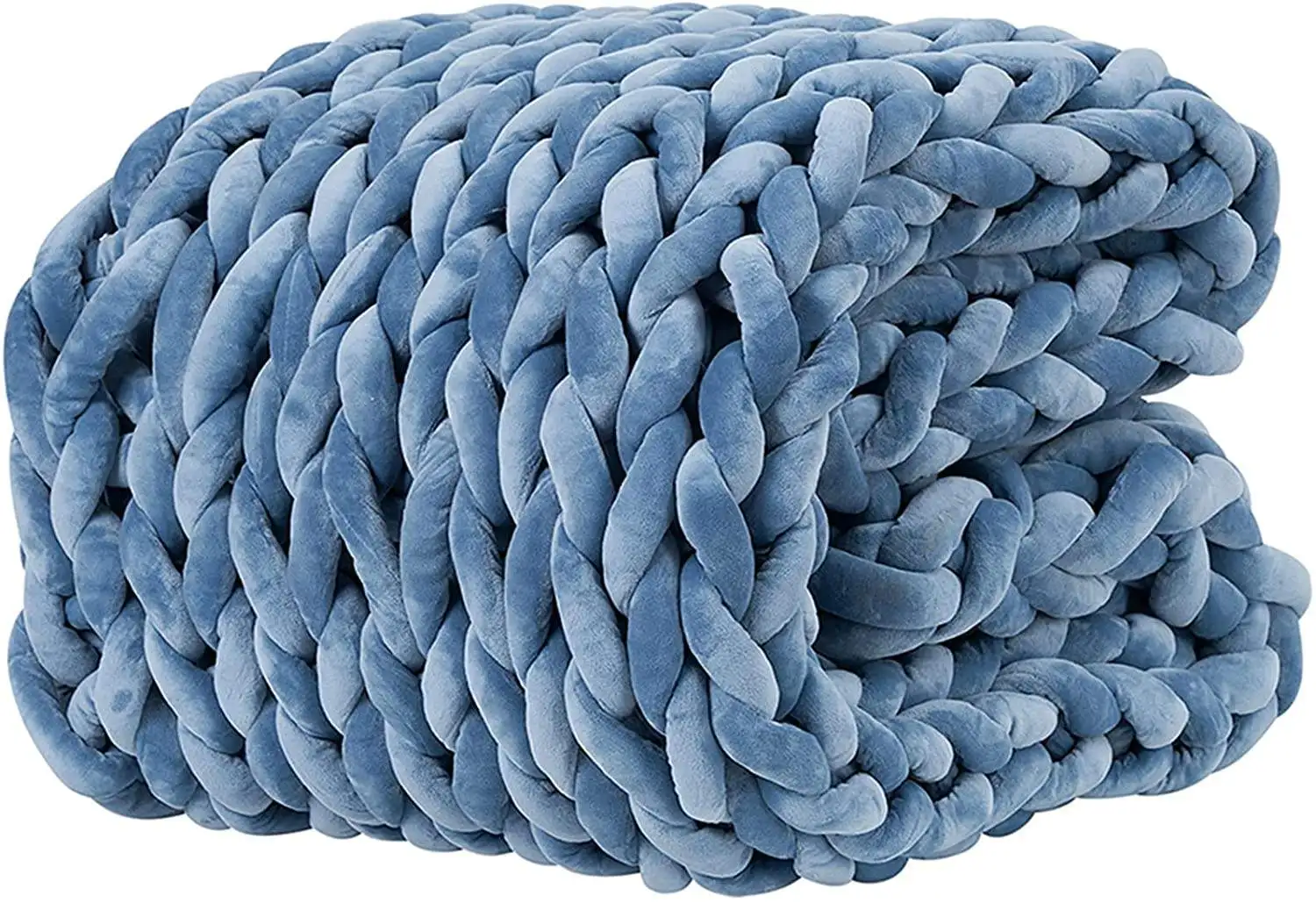 Home Decor Giant Yarn Throw Chunky Organic Braided Sensory Autism Knitted Weighted Blanket for Winter