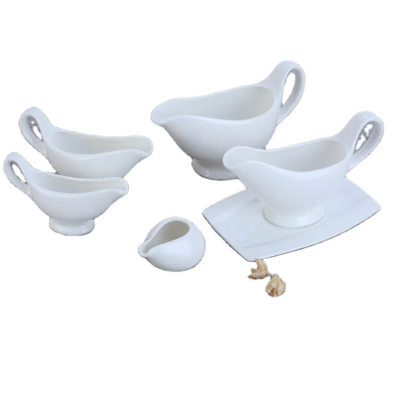 factory porcelain gravy boat for restaurant banquet