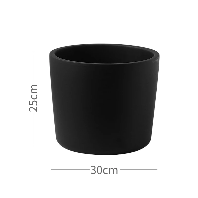 Indoor floor simple matte large succulent pot 12 inches huge white ceramic planter pot with bamboo stand