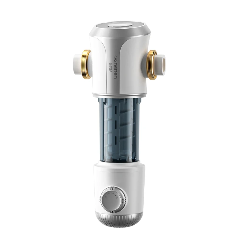 Brass BPA-Free 40 Micron Reusable Flushable Pre-Filtration System Backwash Whole House Spin Sediment Water Filter Scrapper Water