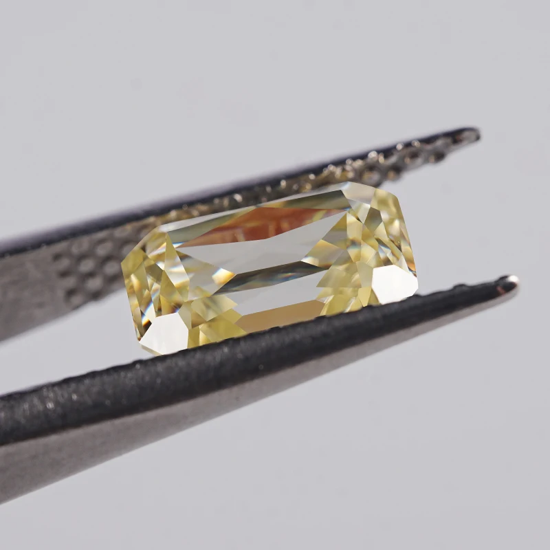 SICGEM Fancy Canary Yellow Princess Cut Round Marquise Oblong Shape Loose Synthetic Moissanites