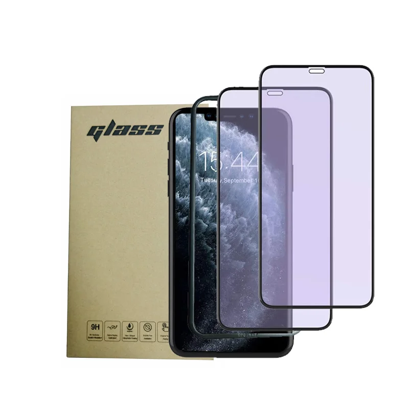 For iphone 6 x 11 13 14 pro max HEYBINGO 2023 New HD mobile phone Eye protection purple light tempered glass screen protector