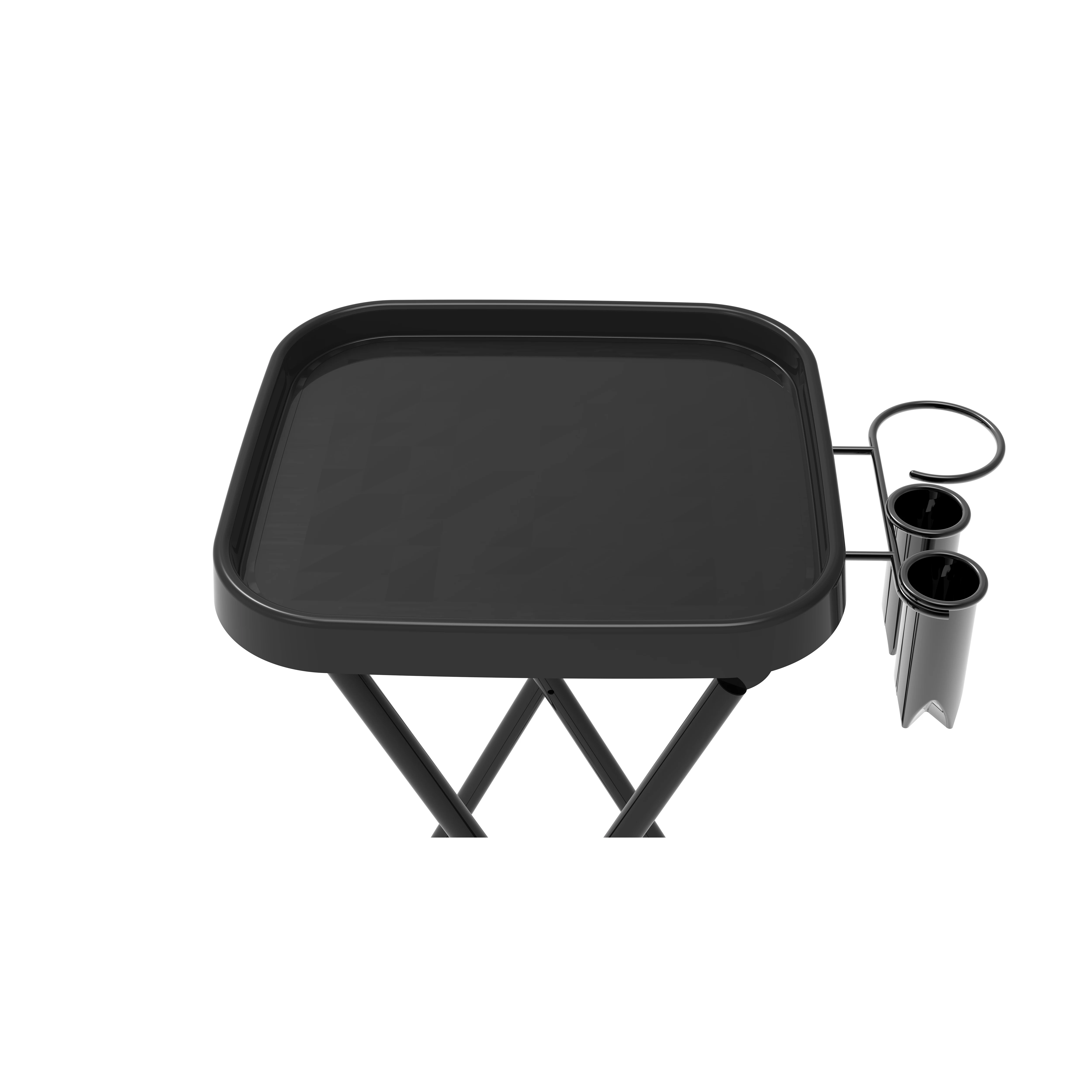 White Salon  Folding  Salon trolley  with Appliance Holders