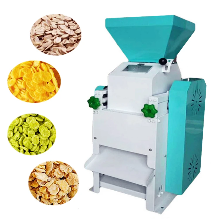 Grains Corn Flake Breakfast Cereal Making Machine Wheat Oats corn Flakes Press Flaking Making Machine