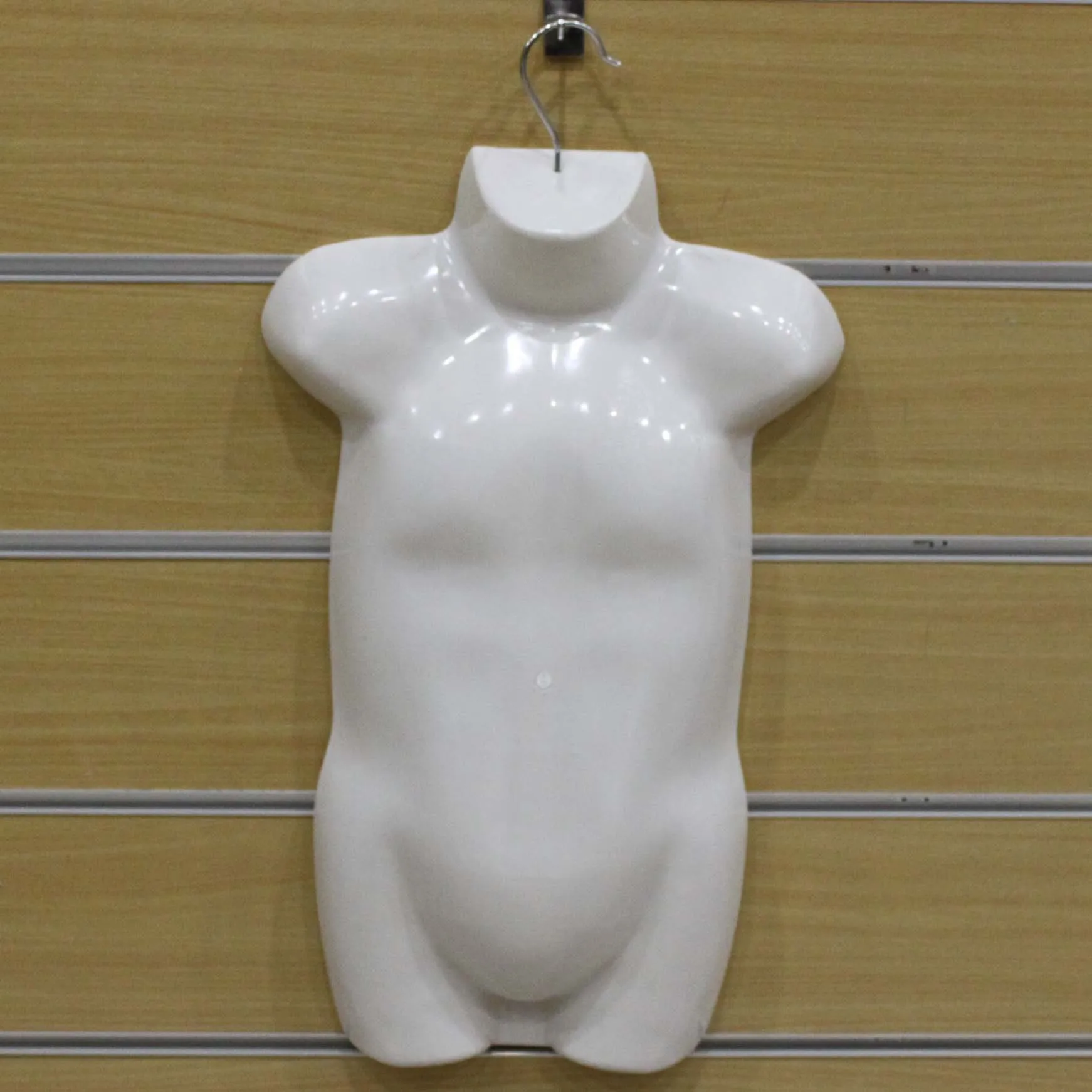 Original Factory Wholesale White Plastic Big Children/Kids Half Body Mannequin with Hanger Hook for Display Show Room