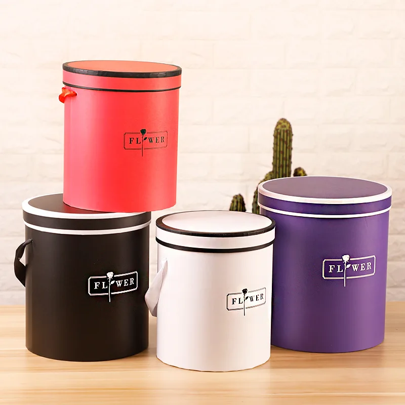 2pcs/set paper packaging luxury flower cylinder shaped Gift boxes