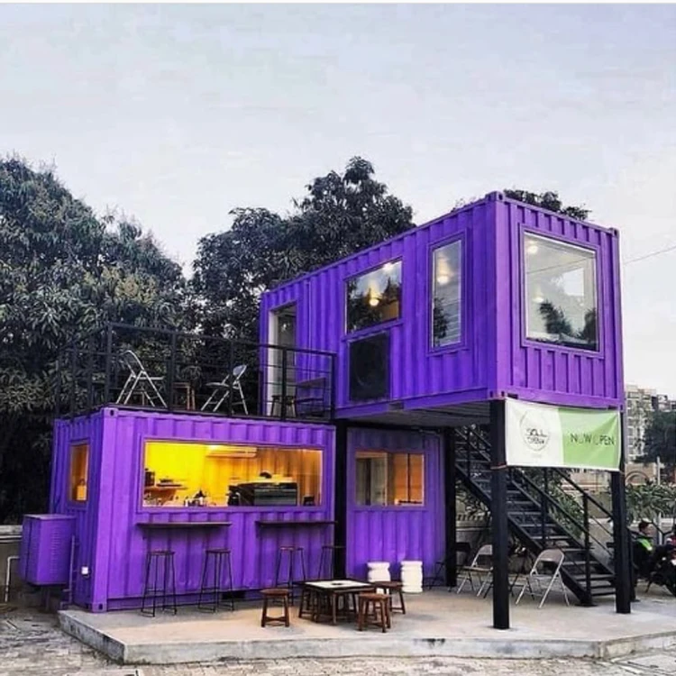 Easy Assemble prefabricated restaurant metal container coffee shop Made In China