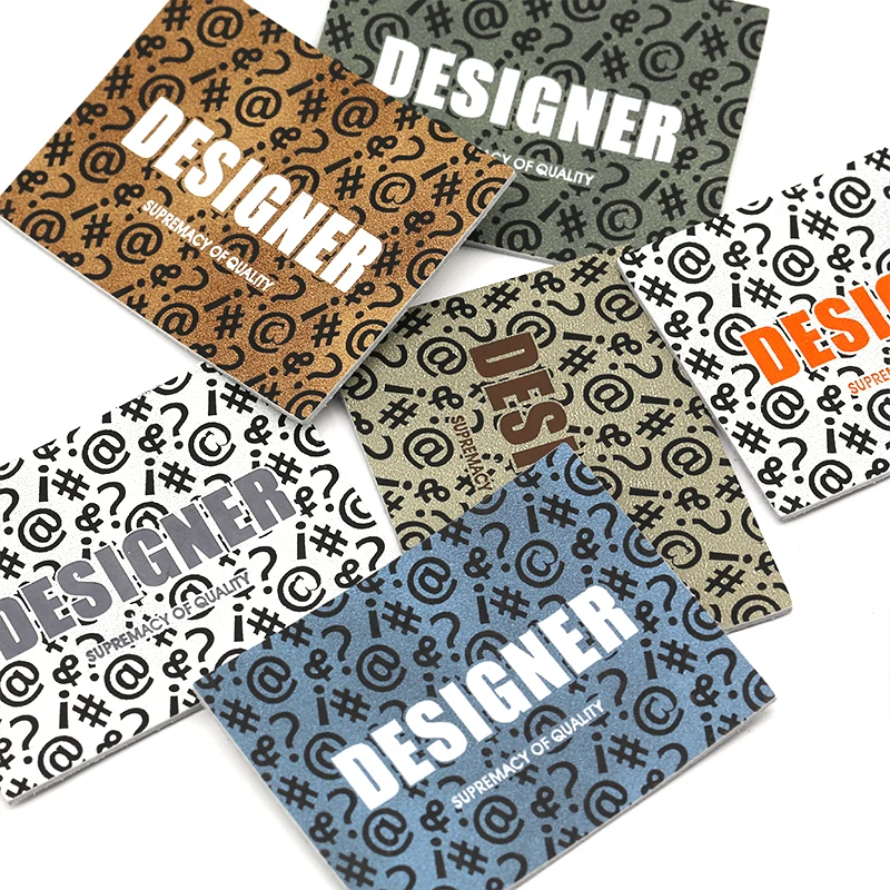 20 Years Custom LOGO Hat PU Patch Soft Debossed Stamp Foldable Leather Label For Clothing Handbags Jeans Garment