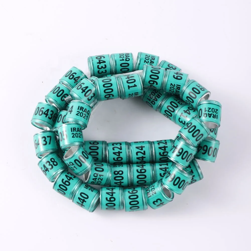 Multi-Colour Pigeon Foot Bands Customize Aluminum Bird Pigeon Supplies Accessories