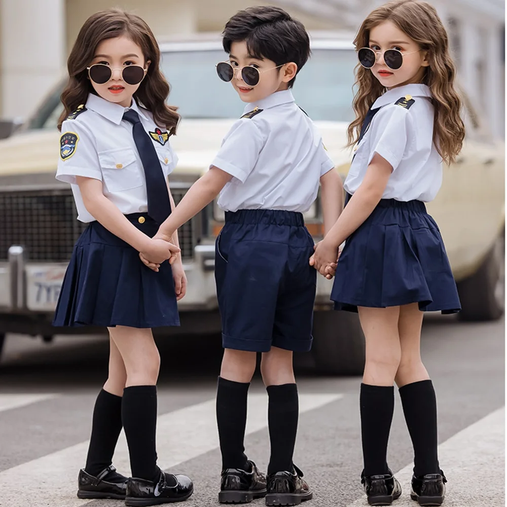 Halloween Children Kindergarten summer uniform, navy role sailor uniform, summer elementary school uniform