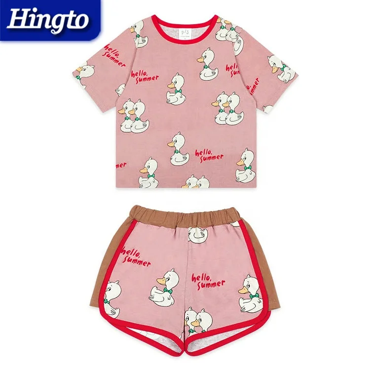 Children Girl Clothing Kids Clothes Flower Girls T shirt Short Set Floral Print Wear Designers Summer Wear Girls