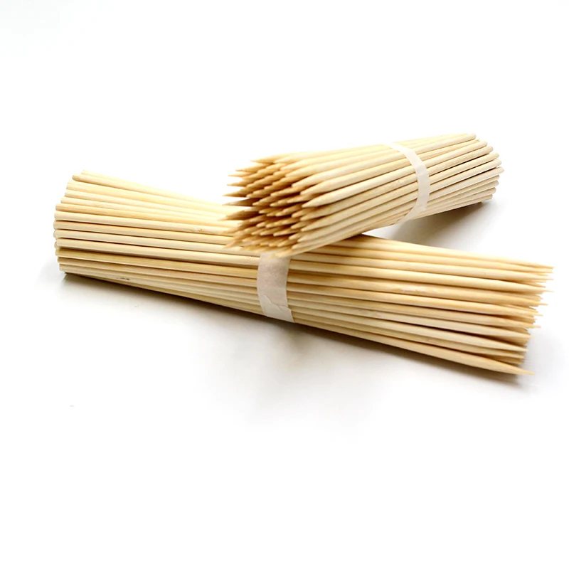 Durable bamboo round sticks disposable sticks for camping with fast delivery