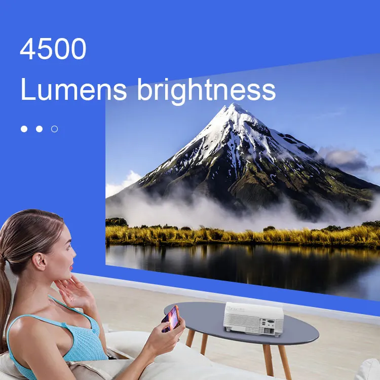  Новый 3lcd проектор 1080p 2021 4k мини-проектор hd tv bluetioth мобильные телефоны 5g прикрепить цена в