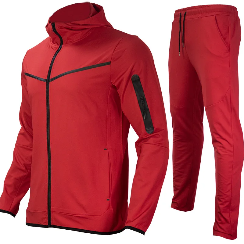 High Quality Sudaderas Plain Black Tracksuit Slim Fit Men Latest Sportswear Sudaderas Hombre Zipper Tracksuit Sweatsuit