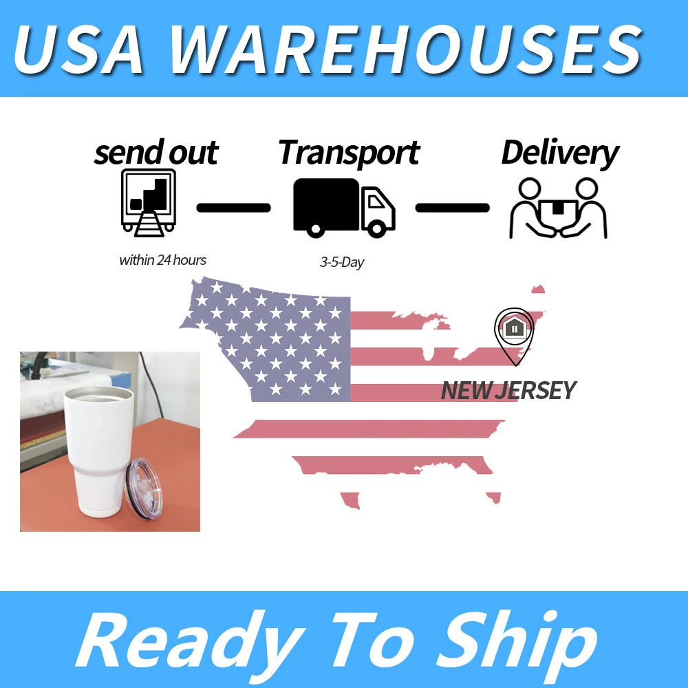 30oz sublimation tumblers Blank us warehouse wholesale stainless steel skinny straight sublimation tumbler 30 oz