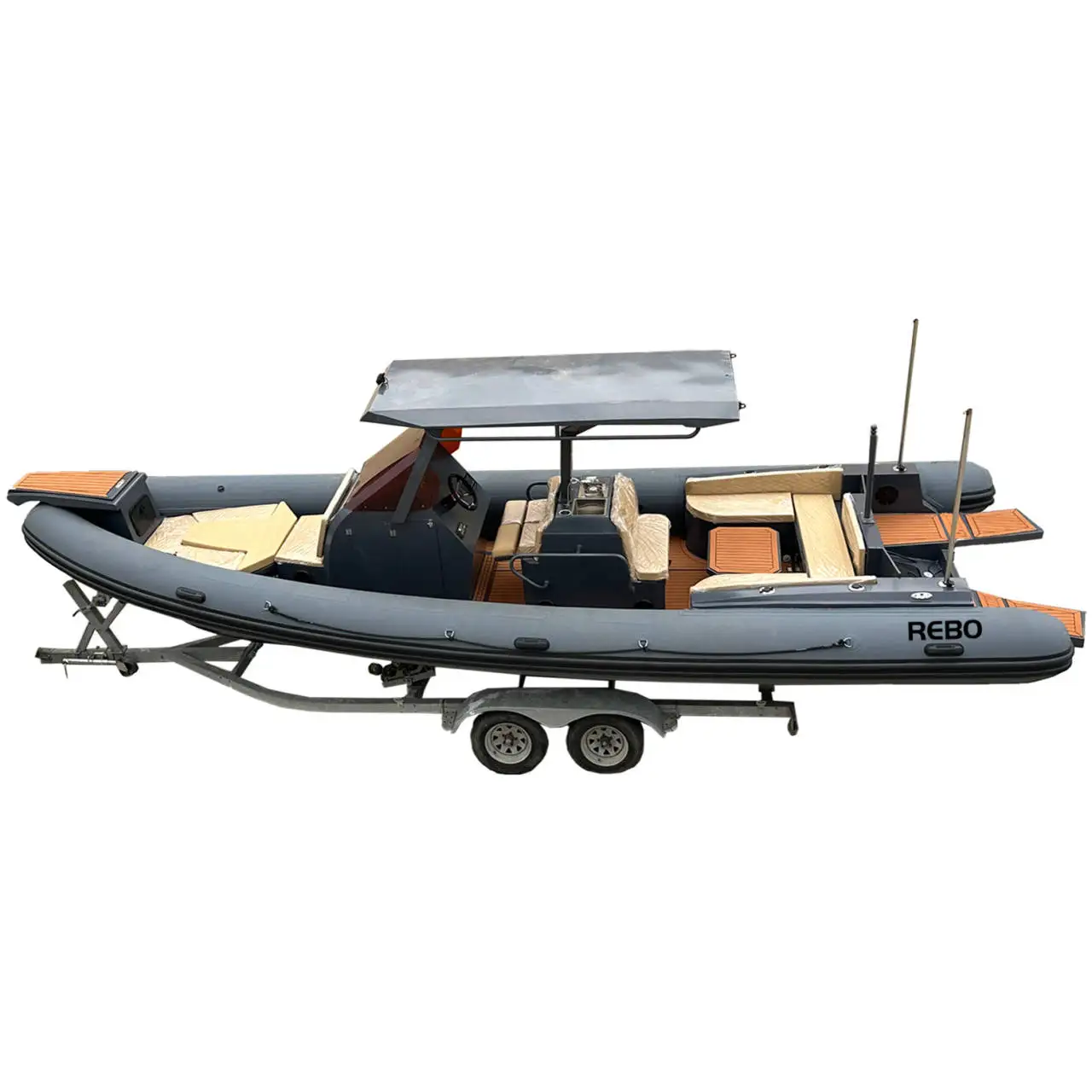 Patrol Luxury 31.5ft RIB 960 ORCA Hypalon Black Deep V Aluminum Hull Inflatable Rigid Boat