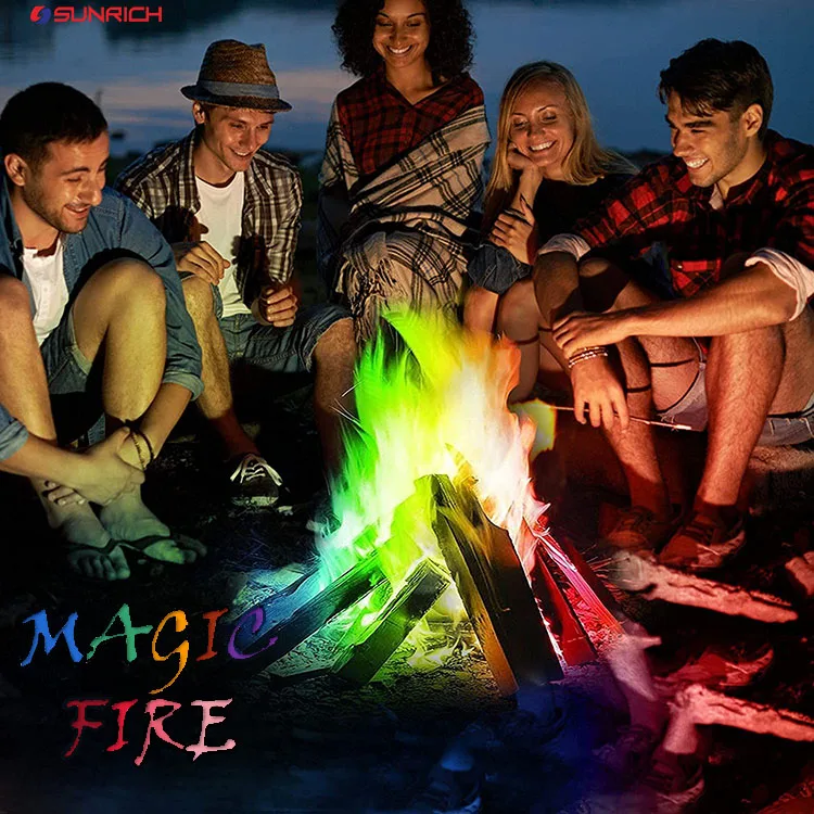 Factory Colored Fire Beach Party Bonfire Fireplace Fiamme Mistiche Magic Fire Powder Rainbow