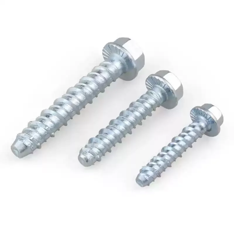 External hexagonal flange concrete self tapping anchor bolt cement self cutting screw wall self drilling expansion nail